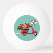 レッド（鳥）ショウジョウコウカンチョウラバーズオンスクーター 卓球ボール (正面)