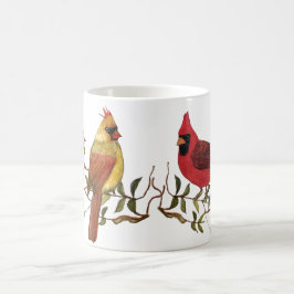 レッド(鳥)ショウジョウコウカンチョウラブバードホワイトコーヒーマグ コーヒーマグカップ