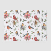 レッド（鳥）ショウジョウコウカンチョウロビンピネコーンウォーターカラークリスマス 薄葉紙 (正面)