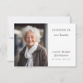 レッド(鳥)ショウジョウコウカンチョウ写真葬儀サンキューカード サンキューカード (裏面)