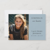 レッド（鳥）ショウジョウコウカンチョウ写真葬儀サンキューカード サンキューカード (裏面)