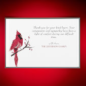レッド（鳥）ショウジョウコウカンチョウ写真葬儀サンキューカード サンキューカード