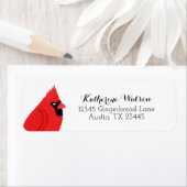 レッド（鳥）ショウジョウコウカンチョウ差出人住所 ラベル (インサイチュ)