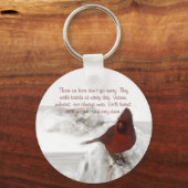 レッド（鳥）ショウジョウコウカンチョウ私たちが愛する彼らはキーチェインに行遠くにかない キーホルダー (正面)