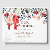 レッド(鳥)ショウジョウコウカンチョウ結婚バーズゲストブック ゲストブック (正面)