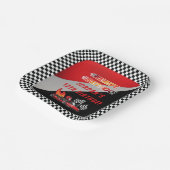 レッド | Black Go Kartレーシング誕生日 ペーパープレート (傾斜あり)