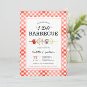 レッド I DO BBQ バーベキュー ウェディング シャワー 招待状 (スタンド正面)