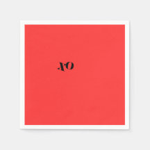 レッド XO ナプキン