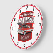レッドC10ガパーソナライズされたレージ ラージ壁時計 (傾斜)