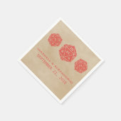 レッドD20グランジサイコロゲーマー紙ナプキンス スタンダードカクテルナプキン (角)