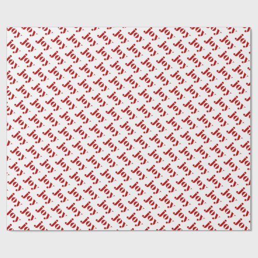 レッドJOYはっきりしたタイポグラフィパタモダンーン ラッピングペーパー (フラット)