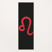 レッドLEO〔占星術の〕十二宮図サイン7月威厳がある誕生日占星術 ヨガマット (正面)