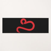 レッドLEO〔占星術の〕十二宮図サイン7月威厳がある誕生日占星術 ヨガマット (正面(横))