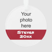 レッパーソナライズされたド&ブラックフットボールオーナメント オーナメント (裏面)