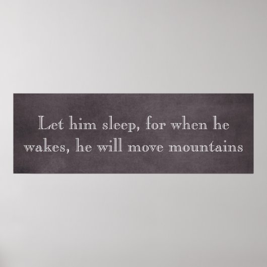 レッヒムスリープムーヴマウンテンズベビー引用文 ポスター (正面)