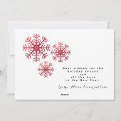 レッフェイクドフォイルハッピークリスマスホリデモダンーフォト シーズンカード (裏面)