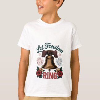 レッフリーダムリングや輪ベルパトリオティック Tシャツ