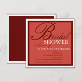 レッモダンドエレガントブライダルシャワーの招待状 招待状 (正面/裏面)