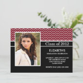 レッモダンドシェブロン写真卒業パーティー 招待状 (スタンド正面)