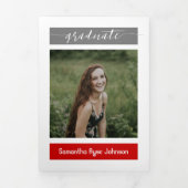 レッモダンドブロック5 – フォト卒業 三つ折り招待状 (カバー)