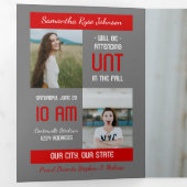 レッモダンドブロック5 – フォト卒業 三つ折り招待状 (内部最初)