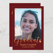 レッモダンド卒業招待状 招待状 (正面/裏面)