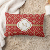 レッモノグラムのドと金ゴールド ランバークッション (ブランケット)