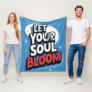 レッユーソウル開花コージー感動的 フリースブランケット