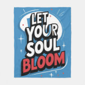 レッユーソウル開花コージー感動的 フリースブランケット (正面)