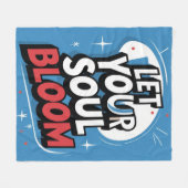 レッユーソウル開花コージー感動的 フリースブランケット (正面(横))