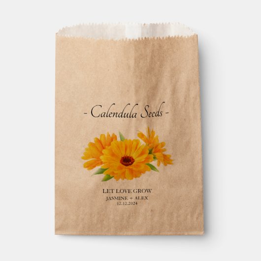 レッラブグロウlカレンダラシード結婚式の引き出物バッグ フェイバーバッグ (正面)