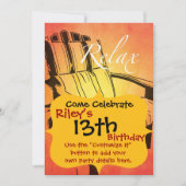 レッリラックスドオレンジアディロンダックチェアサマービーチザ 招待状 (正面)