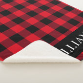 レッ素朴ドバッファローチェックファミリーモノグラム シェルパブランケット (3/4)