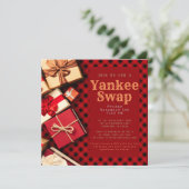 レッ素朴ドバッファローチェックホリデーギフト交換  招待状 (スタンド正面)