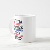 レティシアジェームズは私のヒーローだ コーヒーマグカップ (正面左)