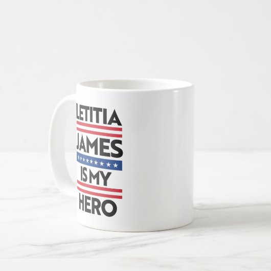 レティシアジェームズは私のヒーローだ コーヒーマグカップ (正面左)