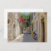 レティムノクレタオールドタウン通りはがき ポストカード (正面/裏面)