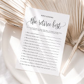 レティーリーゲームカードを最高の知る黒文字 招待状