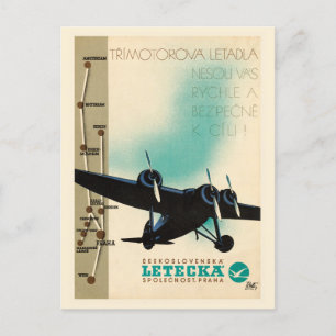 レテクカ・チェコスロバキアVintage Poster 1932 ポストカード