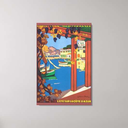 レテシュルラコートダジュール旅行ポスター キャンバスプリント (正面)