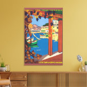 レテシュルラコートダジュール旅行ポスター キャンバスプリント (インサイチュ (リビング))