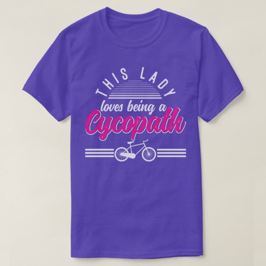 レディおもしろいサイクリングライダー自転車マウンテン Tシャツ (デザイン正面)