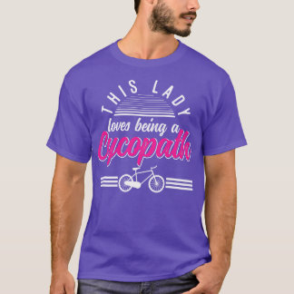レディおもしろいサイクリングライダー自転車マウンテン Tシャツ