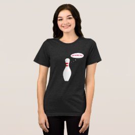 レディおもしろいズボーリングチーム名を付けて私をスペア トライブレンドＴシャツ