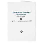 レディおもしろいフードチェーンとベジタリアンカード (裏面)