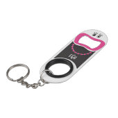レディおもしろいー©ピンクリップスティックキーチェーンボトルオープナー キーホルダー栓抜き (正面アングル)