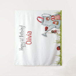 レディお洒落バグスイングガーデンハウス1st誕生日 タペストリー