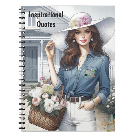 レディかわいらしズ運・フラワーズ感動的ジャーナル ノートブック (正面)