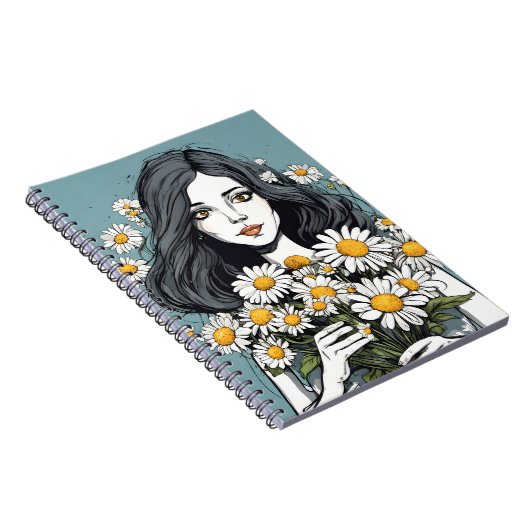 レディかわいらしーとデイジーブーケ ノートブック (右側)