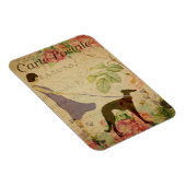 レディとグレイハウンドヴィンテージフランスの葉書 マグネット (右側)